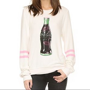 Wildfox soda bottle lip tease sweatshirt size L